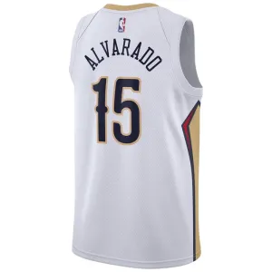 Maillot Homme New Orleans Pelicans Jose Alvarado 15 Association Edition Blanc Swingman