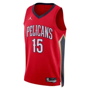 Maillot Homme New Orleans Pelicans Jose Alvarado 15 Statement Edition Rouge Swingman