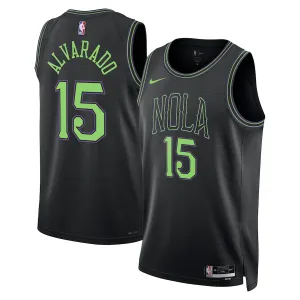 Maillot Homme New Orleans Pelicans Jose Alvarado City Edition 2023-24 Bleu Swingman
