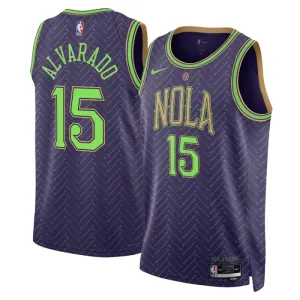 Maillot Homme New Orleans Pelicans Jose Alvarado City Edition 2024-25 Violet Swingman