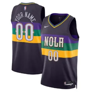Maillot Homme New Orleans Pelicans Personnalisé City Edition 2022-23 Noir Swingman