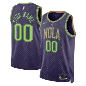 Maillot Homme New Orleans Pelicans Personnalisé City Edition 2024-25 Violet Swingman