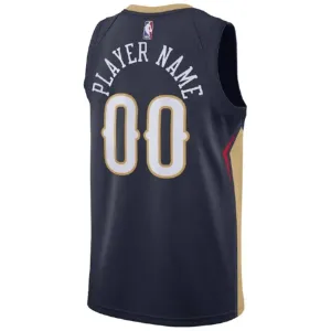 Maillot Homme New Orleans Pelicans Personnalisé Icon Edition Navy Swingman