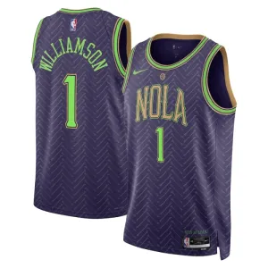 Maillot Homme New Orleans Pelicans Zion Williamson City Edition 2024-25 Violet Swingman