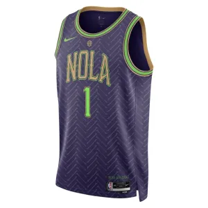 Maillot Homme New Orleans Pelicans Zion Williamson City Edition 2024-25 Violet Swingman