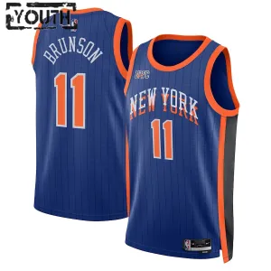 Maillot Enfant New York Knicks Jalen Brunson City Edition 2023-24 Bleu Swingman