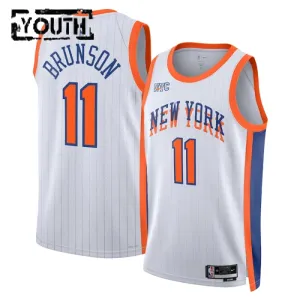 Maillot Enfant New York Knicks Jalen Brunson City Edition 2024-25 Blanc Swingman
