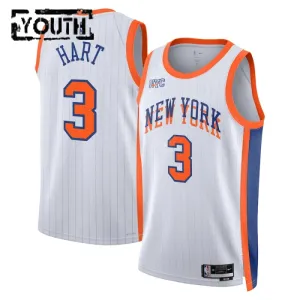 Maillot Enfant New York Knicks Josh Hart City Edition 2024-25 Blanc Swingman