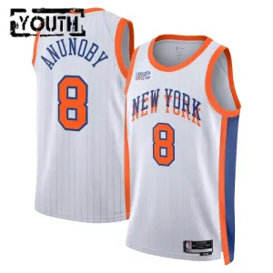 Maillot Enfant New York Knicks Og Anunoby City Edition 2024-25 Blanc Swingman