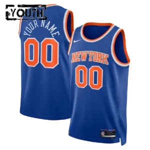 Maillot Enfant New York Knicks Personnalisé City Edition 2022-23 Bleu Swingman