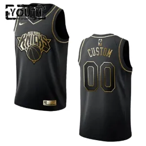 Maillot Enfant New York Knicks Personnalisé Golden Edition Noir Swingman Maillot Enfant New York Knicks Personnalisé Golden Edition Noir Swingman