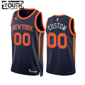 Maillot Enfant New York Knicks Personnalisé Statement Edition Navy Swingman Maillot Enfant New York Knicks Personnalisé Statement Edition Navy Swingman
