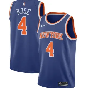 Maillot Homme New York Knicks Derrick Rose 4 Icon Edition Swingman