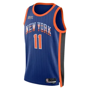 Maillot Homme New York Knicks Jalen Brunson City Edition 2023-24 Bleu Swingman