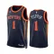 Maillot Homme New York Knicks Obi Toppin 1 Statement Edition Navy Swingman