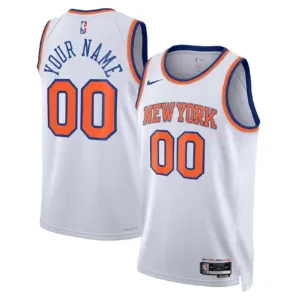Maillot Homme New York Knicks Personnalisé Association Edition Blanc Swingman