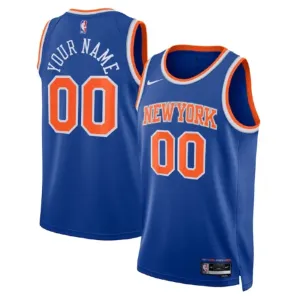 Maillot Homme New York Knicks Personnalisé City Edition 2022-23 Bleu Swingman