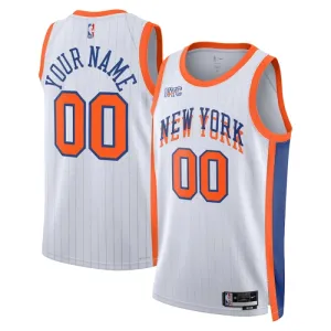 Maillot Homme New York Knicks Personnalisé City Edition 2024-25 Blanc Swingman