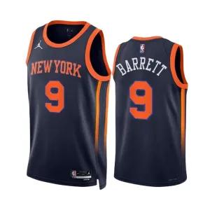 Maillot Homme New York Knicks RJ Barrett 9 Statement Edition Navy Swingman Maillot Homme New York Knicks RJ Barrett 9 Statement Edition Navy Swingman