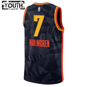Maillot Enfant Oklahoma City Thunder Chet Holmgren City Edition 2023-24 Noir Swingman