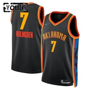 Maillot Enfant Oklahoma City Thunder Chet Holmgren City Edition 2024-25 Noir Swingman