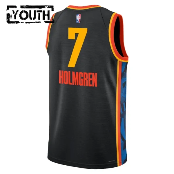 Maillot Enfant Oklahoma City Thunder Chet Holmgren City Edition 2024-25 Noir Swingman