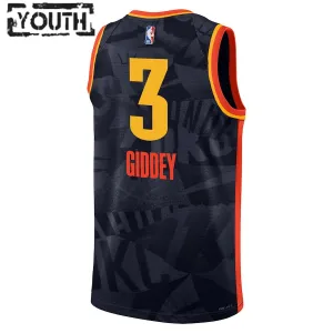 Maillot Enfant Oklahoma City Thunder Josh Giddey City Edition 2023-24 Noir Swingman