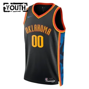 Maillot Enfant Oklahoma City Thunder Personnalisé City Edition 2024-25 Noir Swingman