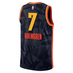 Maillot Homme Oklahoma City Thunder Chet Holmgren City Edition 2023-24 Noir Swingman