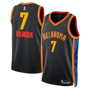 Maillot Homme Oklahoma City Thunder Chet Holmgren City Edition 2024-25 Noir Swingman