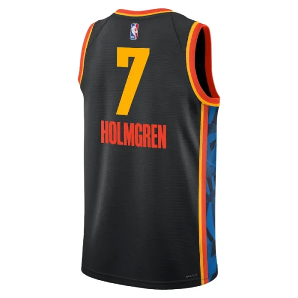 Maillot Homme Oklahoma City Thunder Chet Holmgren City Edition 2024-25 Noir Swingman