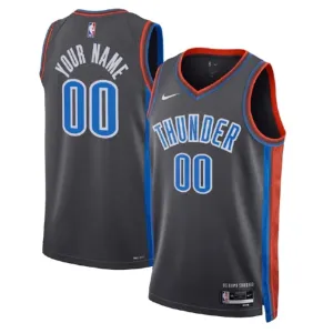 Maillot Homme Oklahoma City Thunder Personnalisé City Edition 2022-23 Noir Swingman