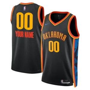 Maillot Homme Oklahoma City Thunder Personnalisé City Edition 2024-25 Noir Swingman