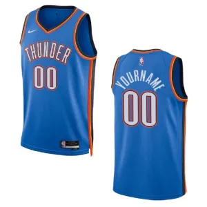 Maillot Homme Oklahoma City Thunder Personnalisé Icon Edition 2022-23 Bleu Swingman