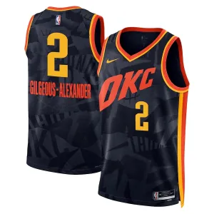 Maillot Homme Oklahoma City Thunder Shai Gilgeous Alexander City Edition 2023-24 Noir Swingman