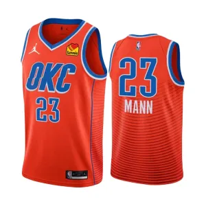Maillot Homme Oklahoma City Thunder Tre Mann 23 Statement Edition 2022-23 Orange Swingman