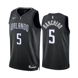Maillot Homme Orlando Magic Paolo Banchero 5 City Edition 2022-23 Noir Swingman Maillot Homme Orlando Magic Paolo Banchero 5 City Edition 2022-23 Noir Swingman