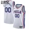 Maillot Enfant Philadelphia 76ers Personnalisé Association Edition Blanc Swingman