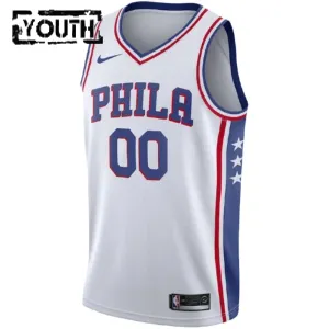 Maillot Enfant Philadelphia 76ers Personnalisé Association Edition Blanc Swingman