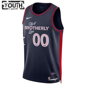 Maillot Enfant Philadelphia 76ers Personnalisé City Edition 2023-24 Swingman