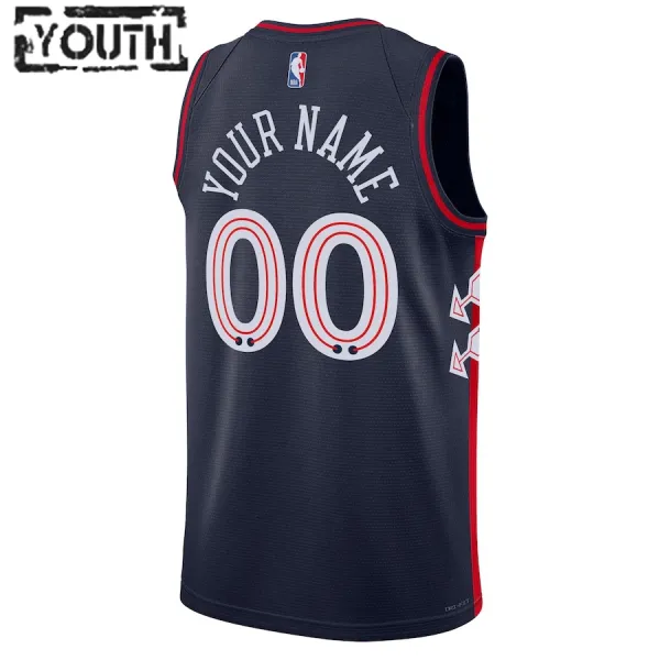 Maillot Enfant Philadelphia 76ers Personnalisé City Edition 2023-24 Swingman