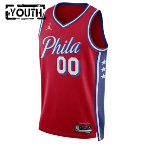 Maillot Enfant Philadelphia 76ers Personnalisé Statement Edition Rouge Swingman