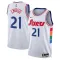 Maillot Homme Philadelphia 76ers Joel Embiid City Edition 2024-25 Blanc Swingman