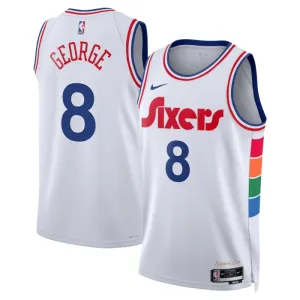 Maillot Homme Philadelphia 76ers Paul George City Edition 2024-25 Blanc Swingman