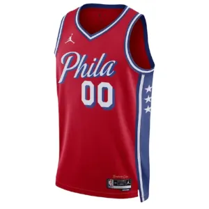 Maillot Homme Philadelphia 76ers Personnalisé Statement Edition Rouge Swingman