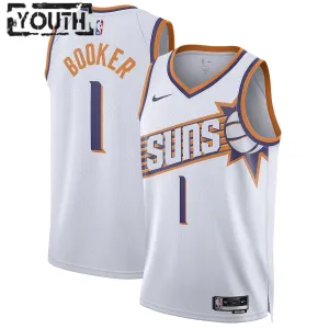 Maillot Enfant Phoenix Suns Devin Booker Association Edition 2023-24 Blanc Swingman
