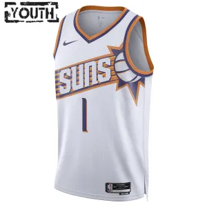 Maillot Enfant Phoenix Suns Devin Booker Association Edition 2023-24 Blanc Swingman