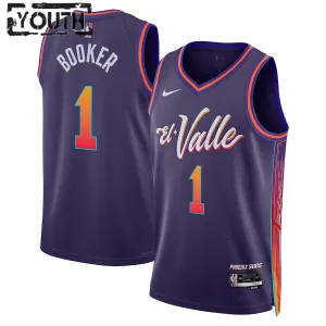 Maillot Enfant Phoenix Suns Devin Booker City Edition 2023-24 Violet Swingman