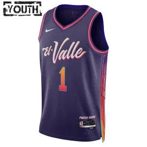 Maillot Enfant Phoenix Suns Devin Booker City Edition 2023-24 Violet Swingman