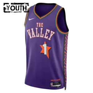 Maillot Enfant Phoenix Suns Devin Booker City Edition 2024-25 Violet Swingman